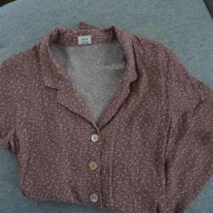 Aritzia- Wilfred flower pattern short sleeve dress XS-S